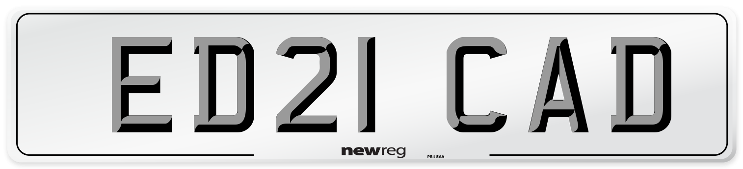 ED21 CAD Number Plate from New Reg